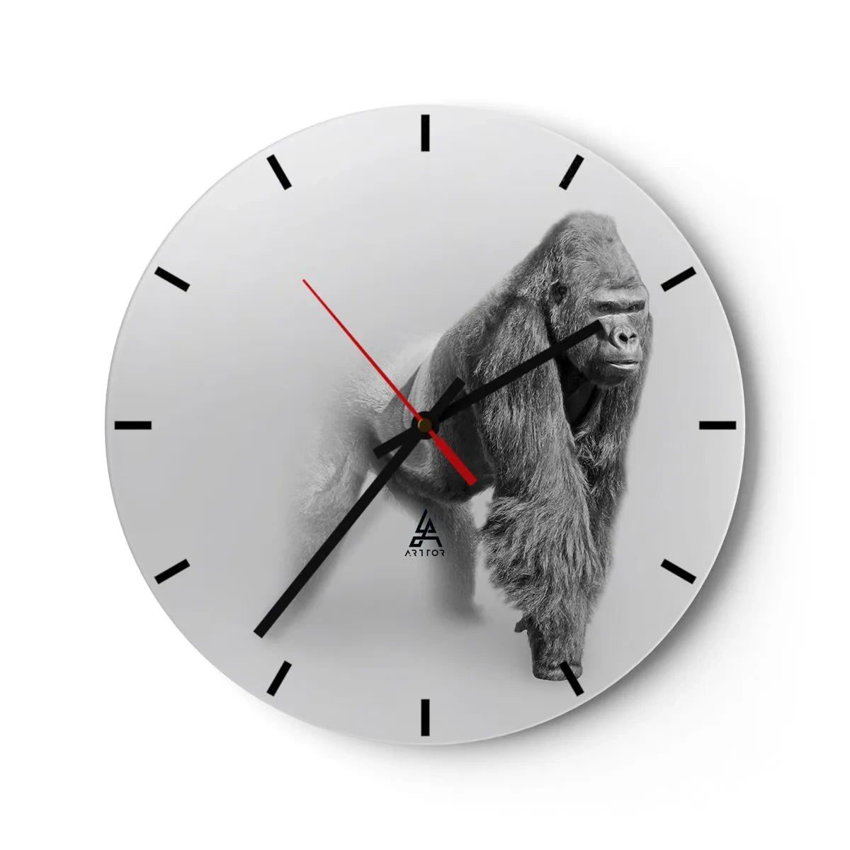 Reloj de pared - Reloj de vidrio - Confiando en su fuerza - 40x40 cm