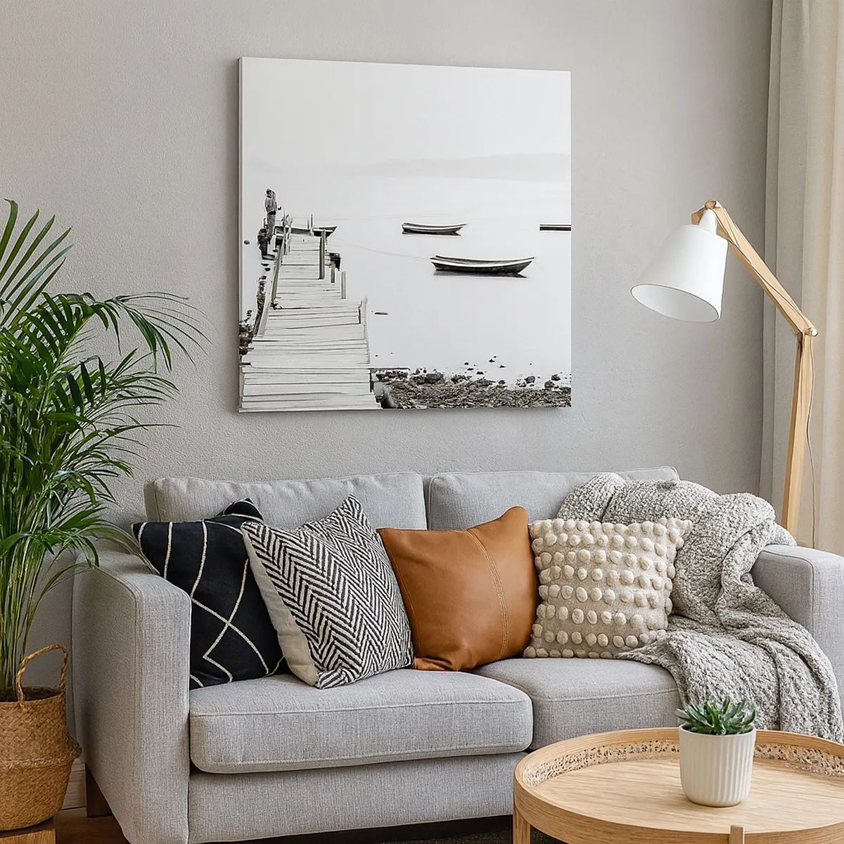 Cuadro sobre lienzo - Impresión de Imagen - Junto al agua tranquila y clara - 30x30 cm