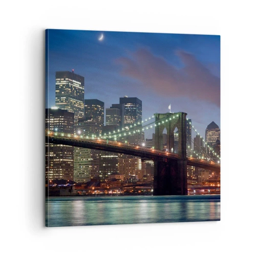 Cuadro sobre lienzo - Impresión de Imagen - Una noche iluminada - 60x60 cm