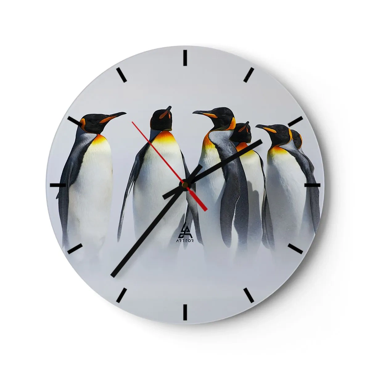 Reloj de pared - Reloj de vidrio - Reunión en traje de noche - 40x40 cm