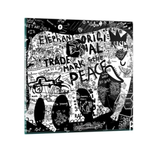 Cuadro sobre vidrio - Impresiones sobre Vidrio - El rico mundo de la calle - 30x30 cm