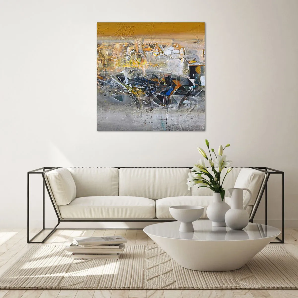 Cuadro sobre vidrio - Impresiones sobre Vidrio - Todo se pondrá en su sitio - 60x60 cm