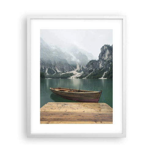 Póster en marco blanco - Paisaje inolvidable - 40x50 cm