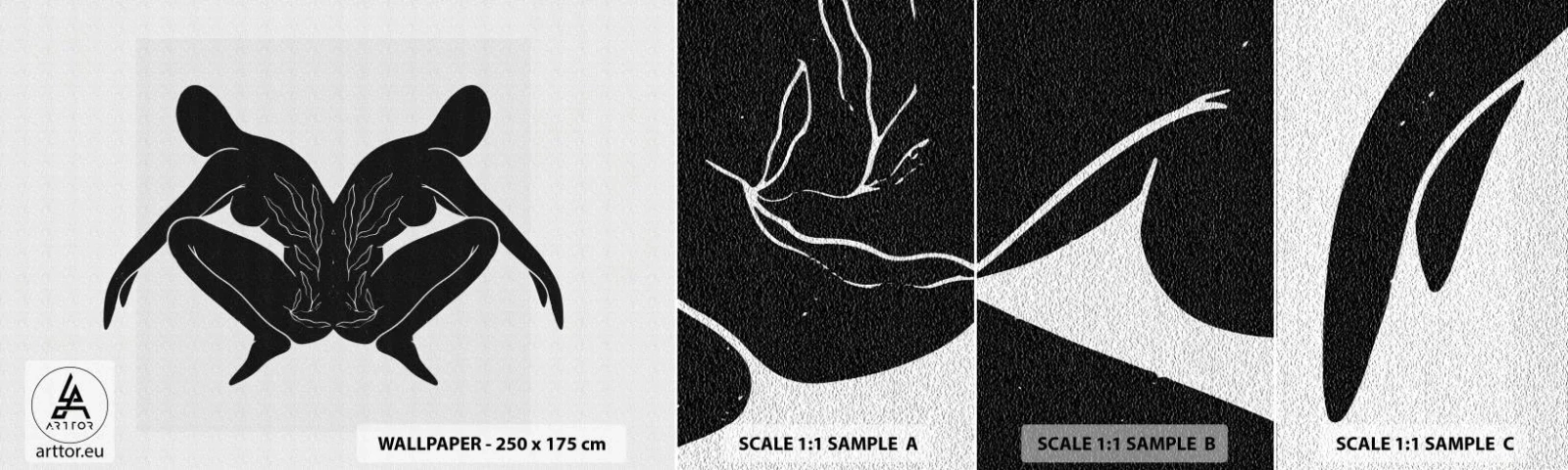 Muestra De Fotomural Standard Eco - Un alma compartida - Gente, minimalista, Mellizos - 100x30 cm