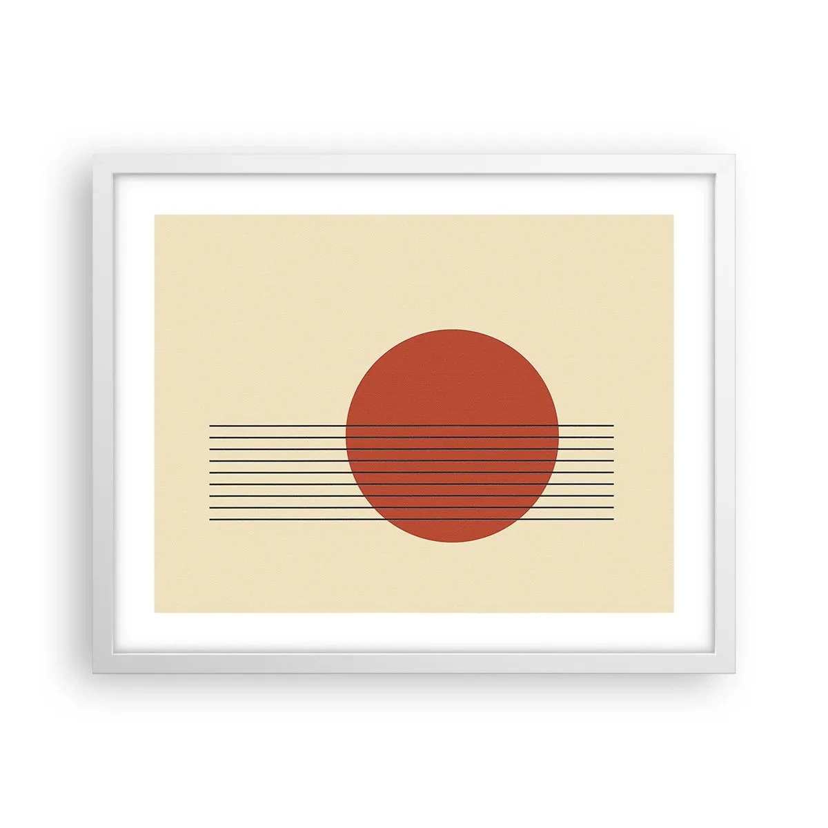 Póster en marco blanco - Cruzando el círculo - 50x40 cm