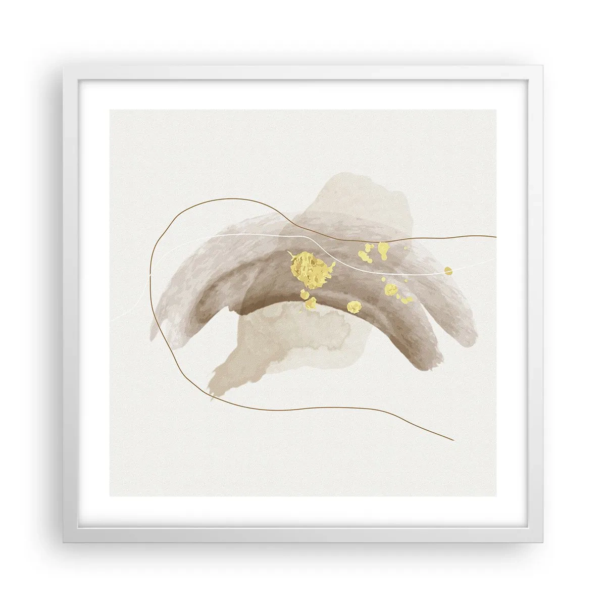 Póster en marco blanco - Encontrado en el espacio - 50x50 cm