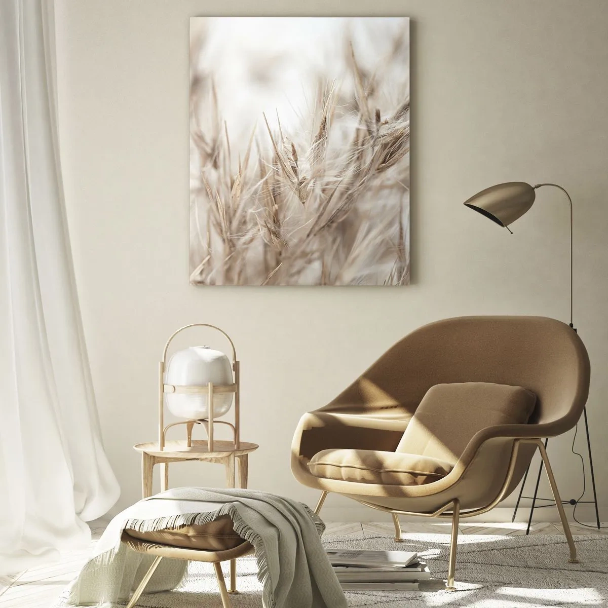 Cuadro sobre vidrio - Impresiones sobre Vidrio - Pradera y viento - 70x100 cm