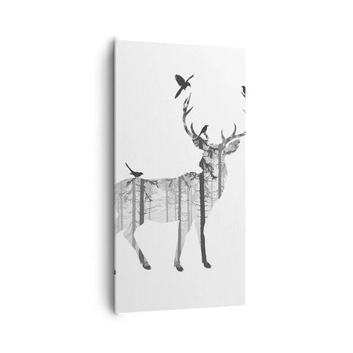 Cuadro sobre lienzo - Impresión de Imagen - El buen espíritu del bosque - 65x120 cm