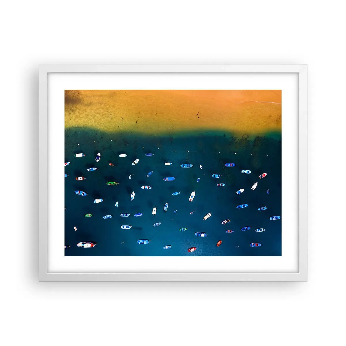 Póster en marco blanco - Un juego de vacaciones - 50x40 cm