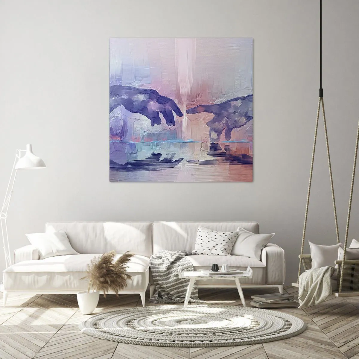 Cuadro sobre lienzo - Impresión de Imagen - Chispa divina de vida - 40x40 cm