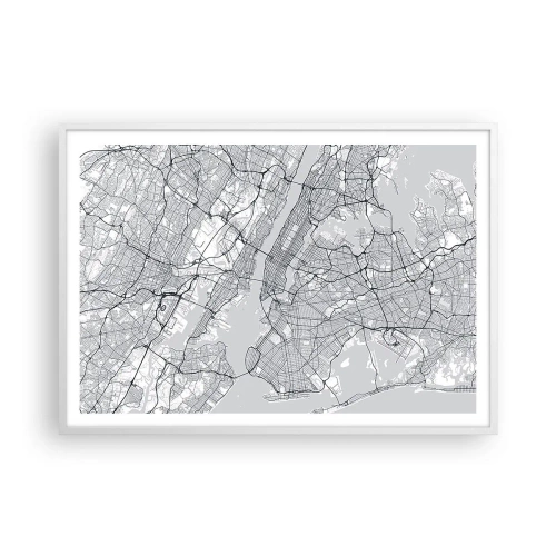Póster en marco blanco - Anatomía de una metrópolis - 100x70 cm