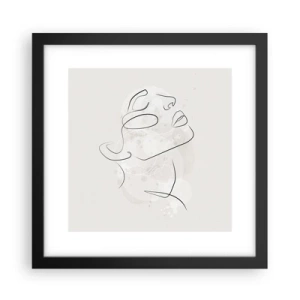 Póster en marco negro - Contorno de un sueño - 30x30 cm