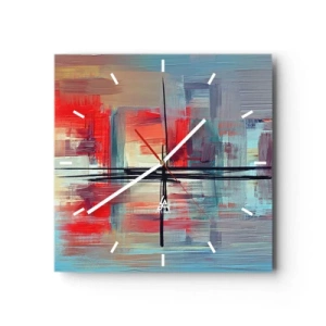 Reloj de pared - Reloj de vidrio - Paisaje en una dimensión desconocida - 40x40 cm