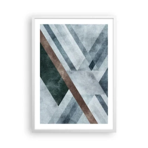 Póster en marco blanco - Sofisticada elegancia de la geometría - 50x70 cm