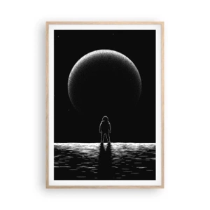 Póster en marco roble claro - Cara a cara - 70x100 cm