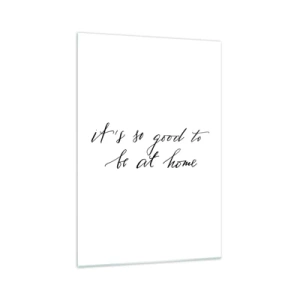 Cuadro sobre vidrio - Impresiones sobre Vidrio - Letras de estilo caligráfico sobre fondo blanco. - 70x100cm - Toda la verdad - Decoración de pared moderna para salón y dormitorio ARTTOR