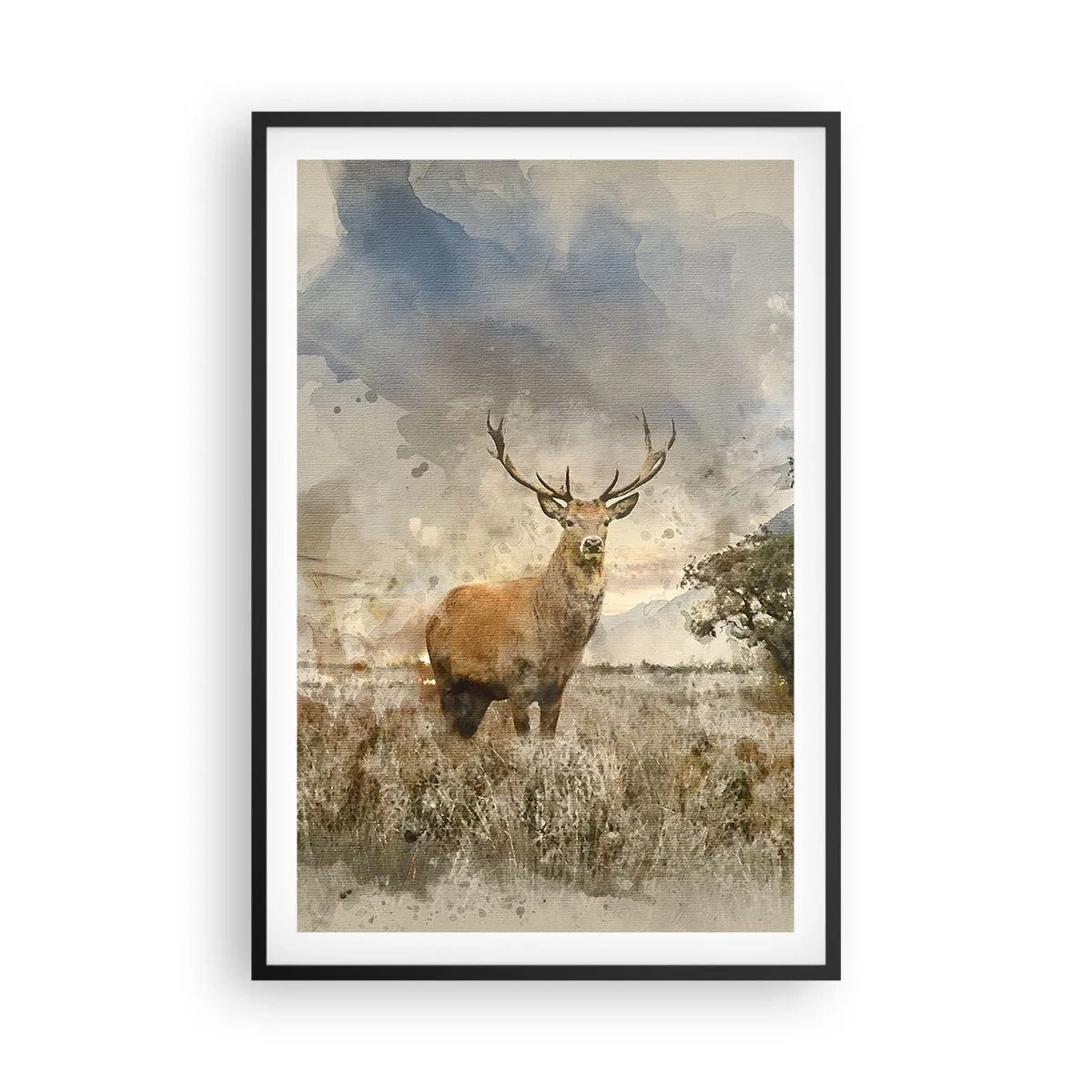 Póster en marco negro - Dignidad - fuerza - encanto - 61x91 cm