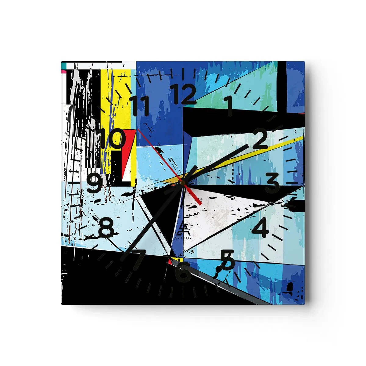 Reloj de pared - Reloj de vidrio - Mirando el mundo desde un ángulo distinto - 30x30 cm