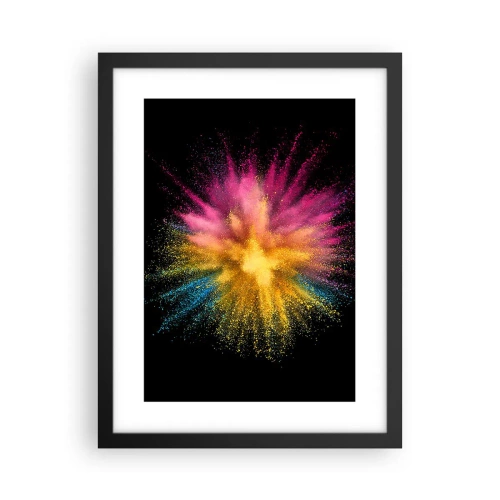 Póster en marco negro - El nacimiento de los colores - 30x40 cm