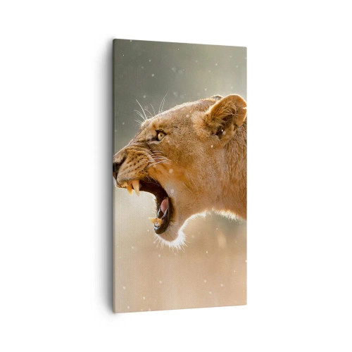Cuadro sobre lienzo - Impresión de Imagen - Silencio, es mi turno de palabra - 55x100 cm