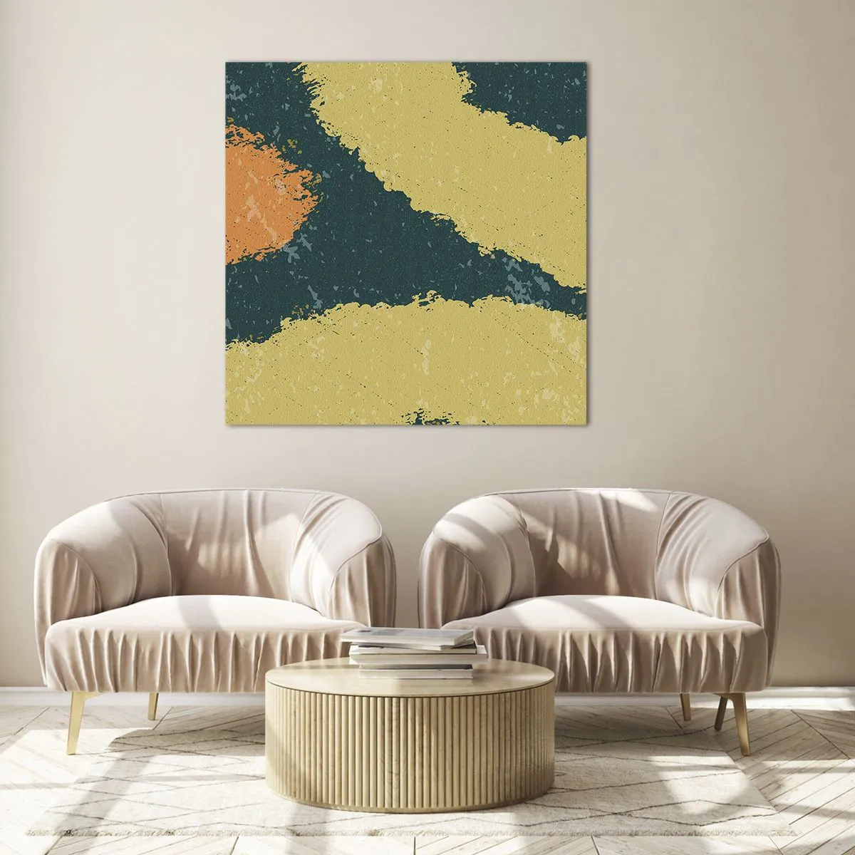 Cuadro sobre vidrio - Impresiones sobre Vidrio - Abstracción - a cámara lenta - 30x30 cm
