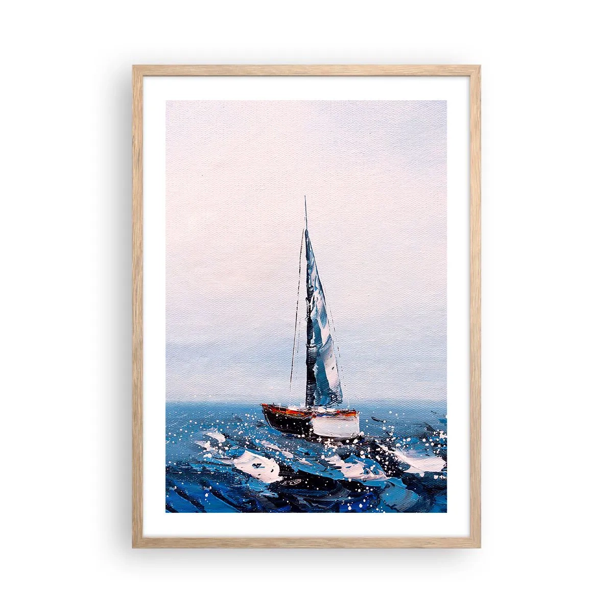Póster en marco roble claro - Hermandad del viento - 50x70 cm