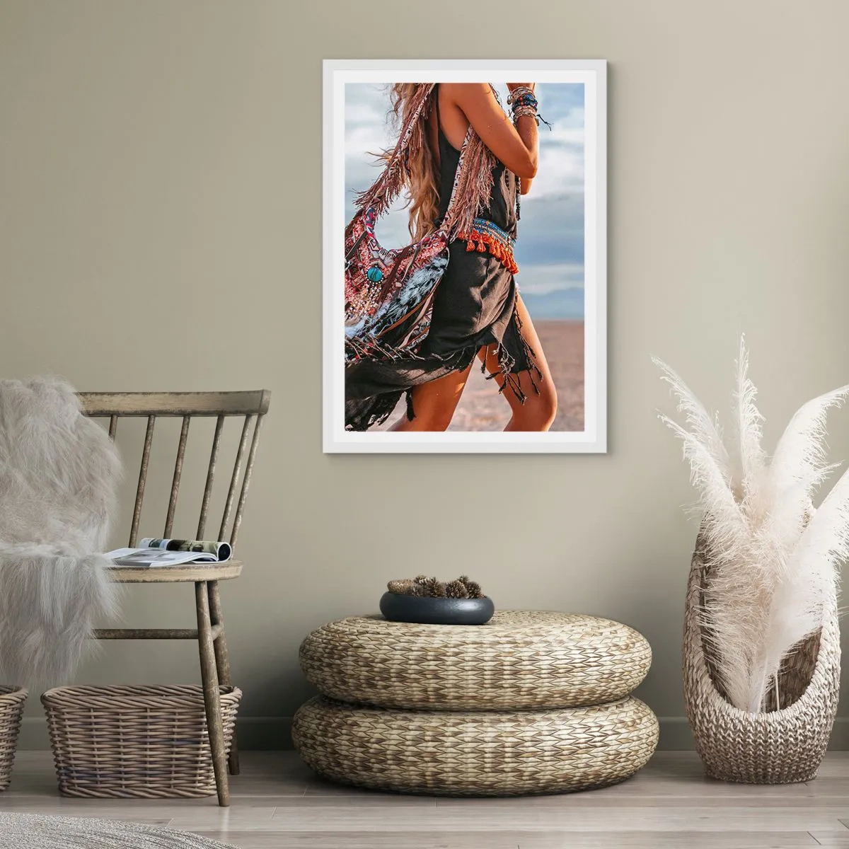 Póster en marco blanco - La chamana - 50x70 cm