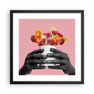 Póster en marco negro - La apoteosis de la vida - 40x40 cm