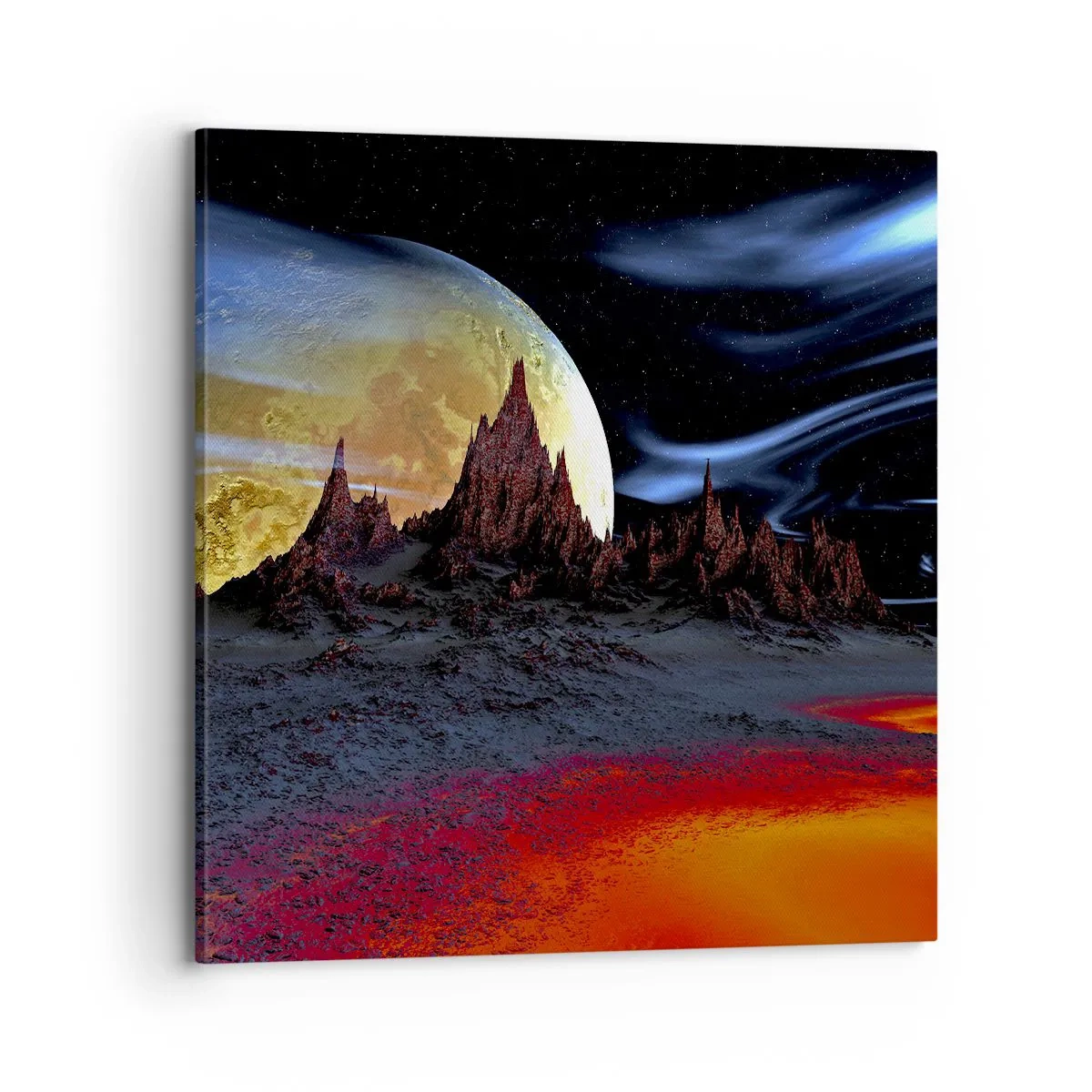 Cuadro sobre lienzo - Impresión de Imagen - Mundo desconocido - 70x70 cm