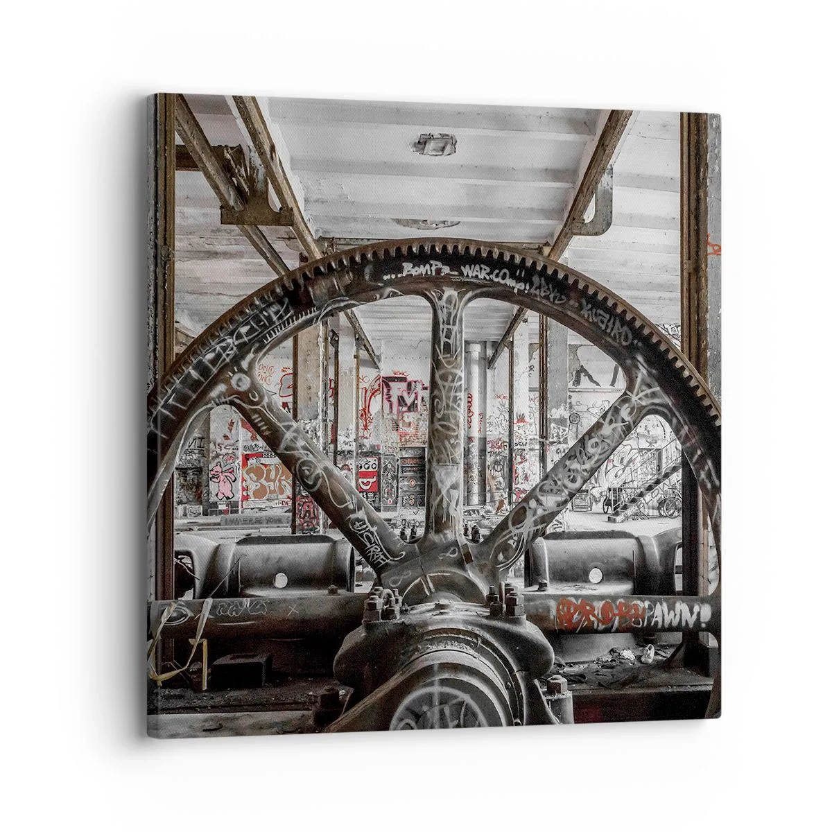 Cuadro sobre lienzo - Impresión de Imagen - La vida secreta de una fábrica - 30x30 cm