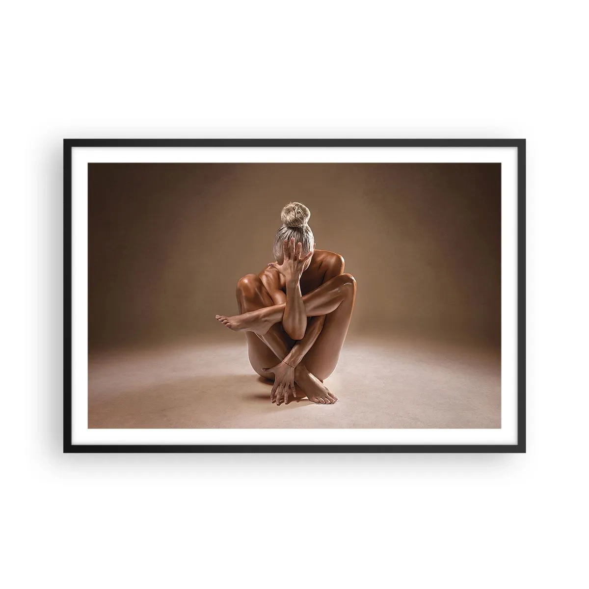 Póster en marco negro - Unidad de cuerpo y espíritu - 91x61 cm