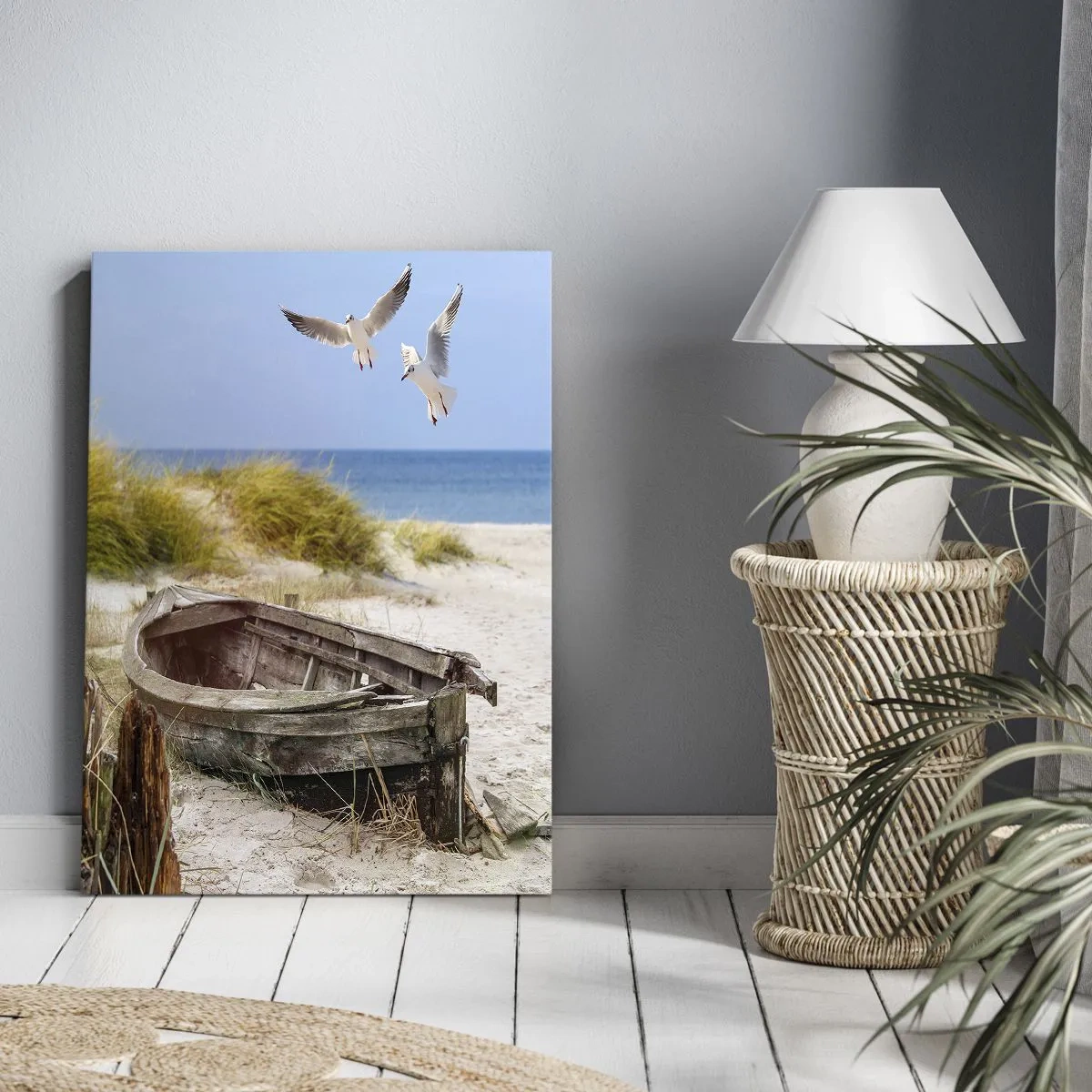 Cuadro sobre lienzo - Impresión de Imagen - Bañada por el viento - 55x100 cm