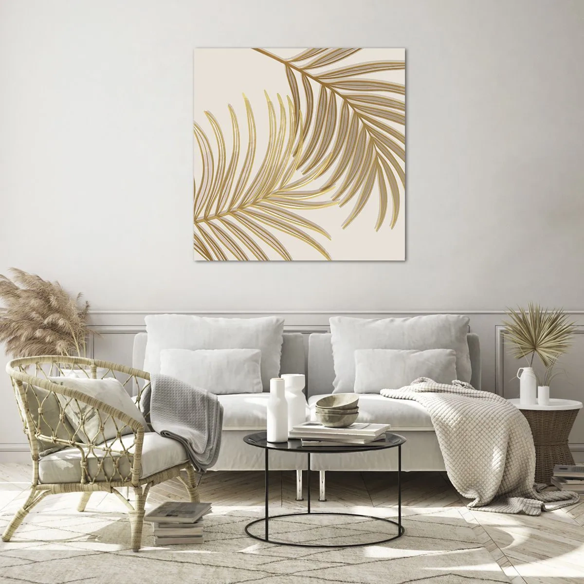 Cuadro sobre vidrio - Impresiones sobre Vidrio - Palma de Oro - 40x40 cm