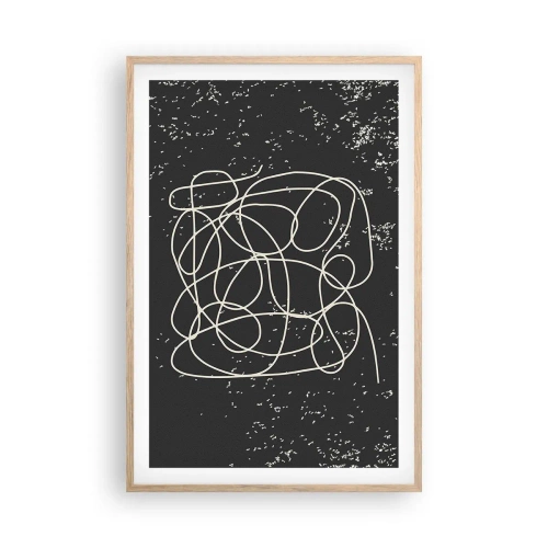Póster en marco roble claro - Pensamientos errantes - 61x91 cm