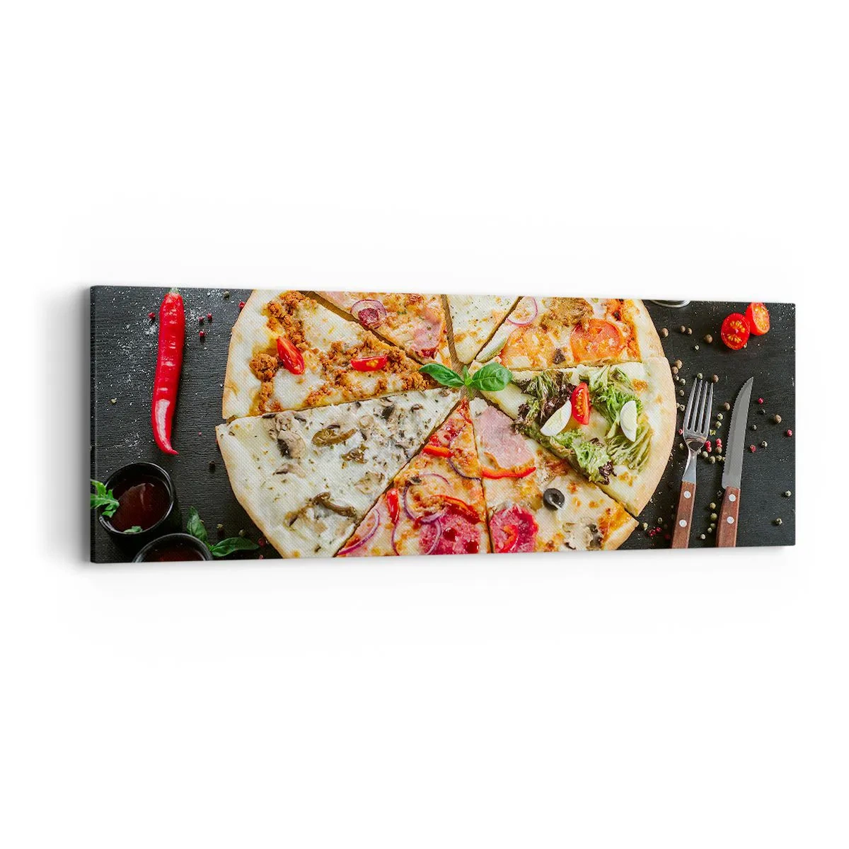 Cuadro sobre lienzo - Impresión de Imagen - Una gama de gustos - 90x30 cm