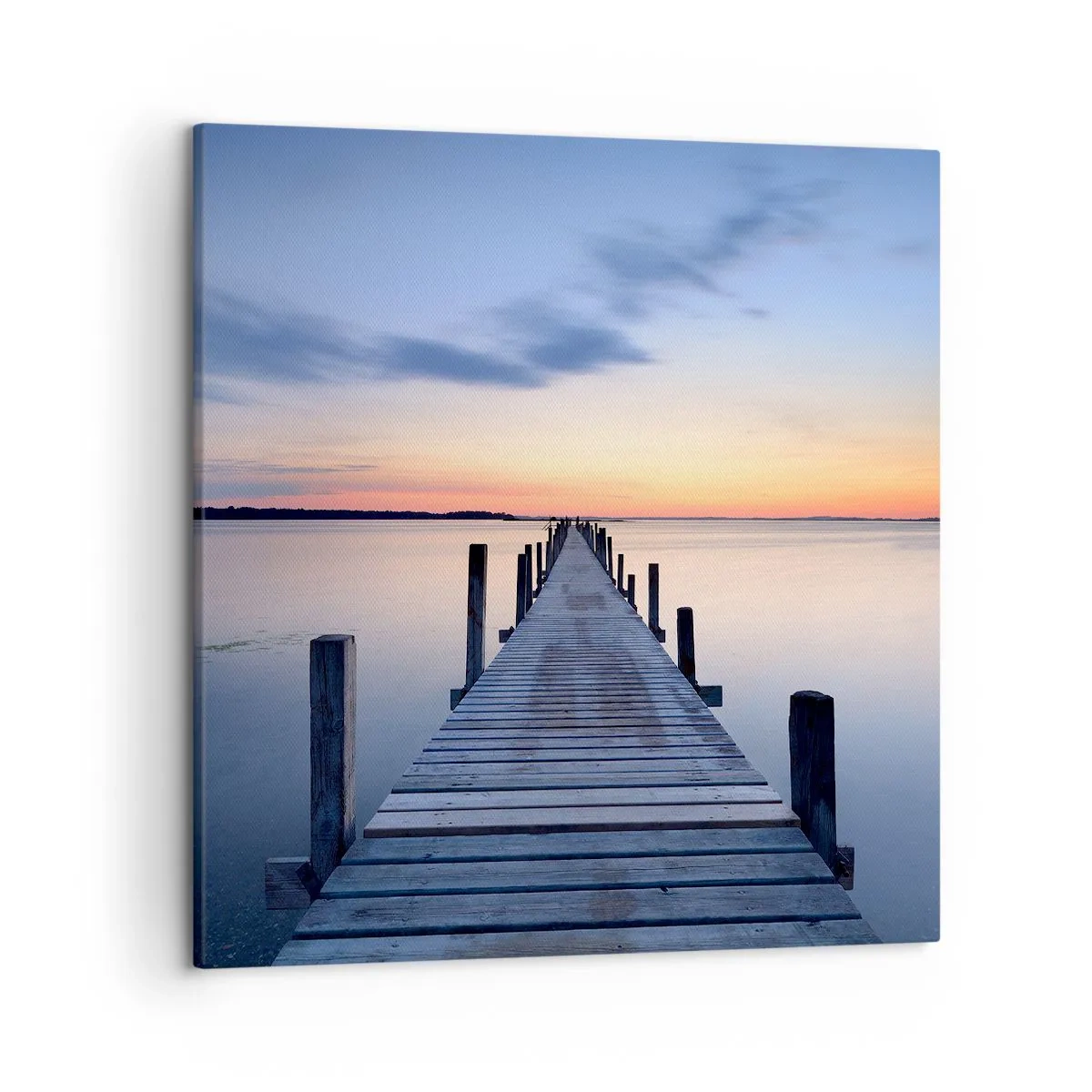 Cuadro sobre lienzo - Impresión de Imagen - La calma de un crepúsculo sereno - 50x50 cm