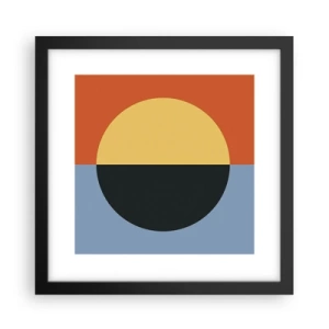 Póster en marco negro - Una composición de calidez y frescura - 30x30 cm