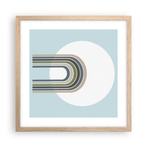 Póster en marco roble claro - Una atracción irresistible - 40x40 cm