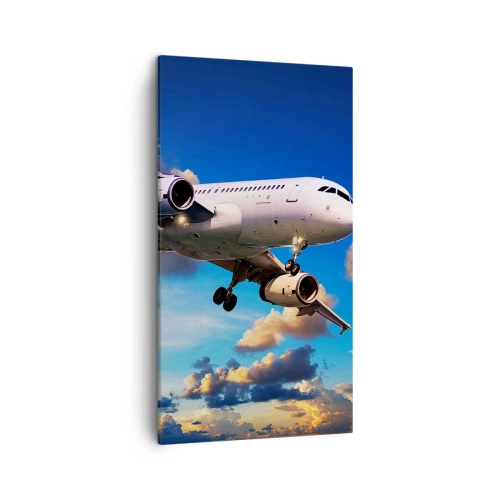 Cuadro sobre lienzo - Impresión de Imagen - Un viaje en blanco y azul - 45x80 cm