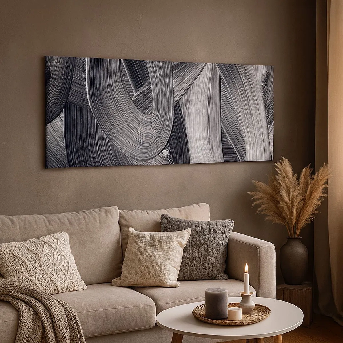 Cuadro sobre lienzo - Impresión de Imagen - La fluidez de la realidad - 100x40 cm