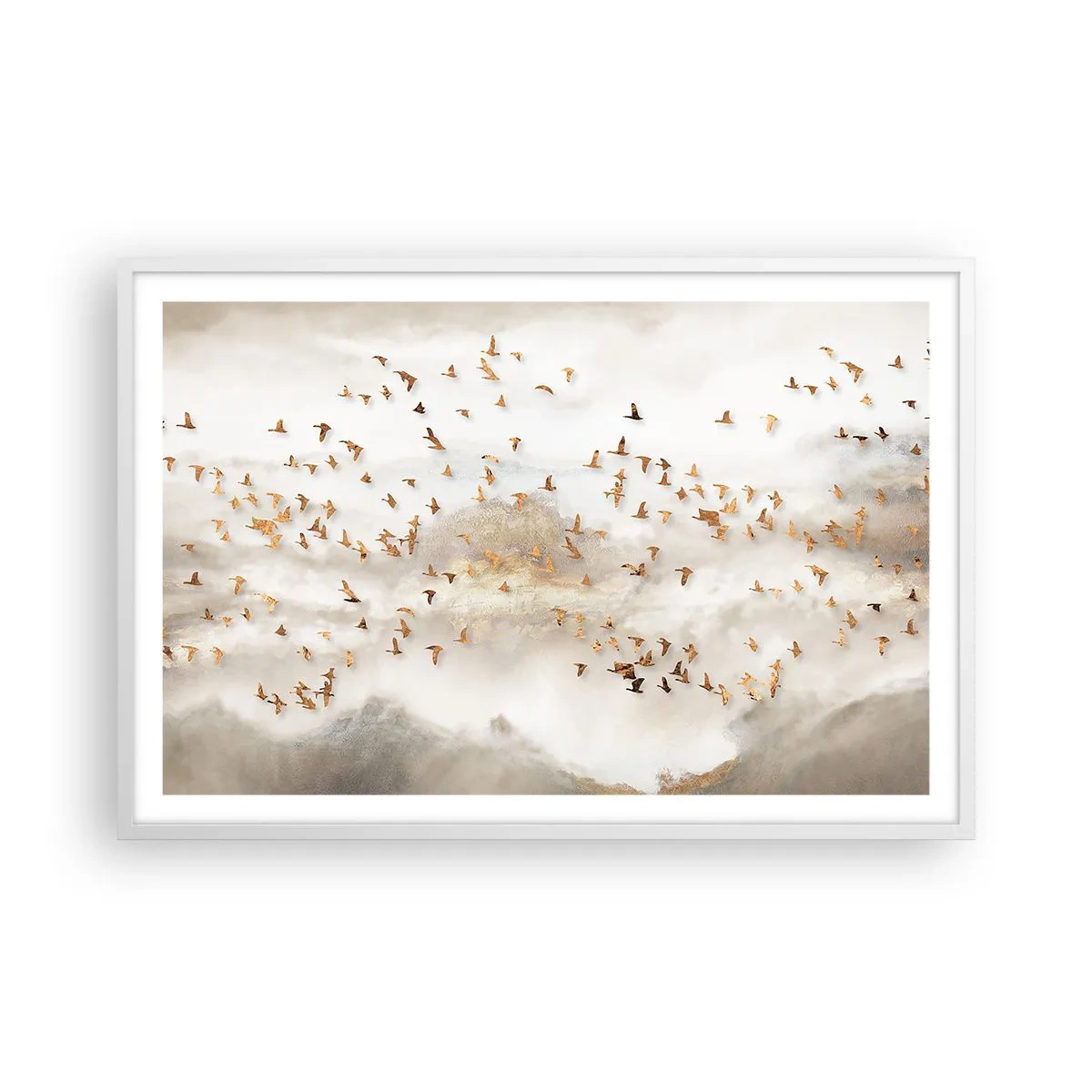 Póster en marco blanco - Es hora... - 91x61 cm