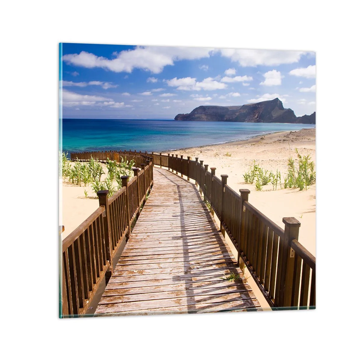 Cuadro sobre vidrio - Impresiones sobre Vidrio - Llévame a la isla de la felicidad - 70x70 cm