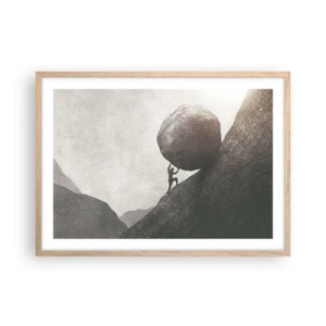 Póster en marco roble claro - Creo, contra toda esperanza - 70x50 cm