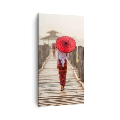 Cuadro sobre lienzo - Impresión de Imagen - En un viejo puente - 55x100 cm