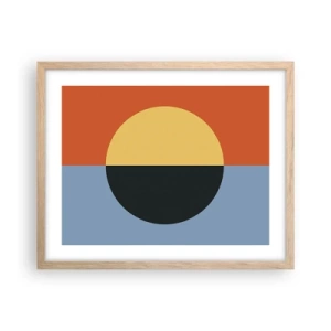 Póster en marco roble claro - Una composición de calidez y frescura - 50x40 cm