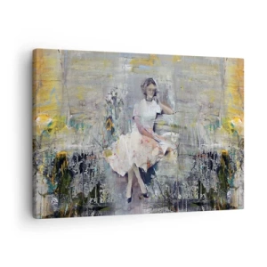 Cuadro sobre lienzo - Impresión de Imagen - Retrato artístico de una mujer en colores pastel. - 70x50cm - Clásica y moderna - Decoración de pared moderna para salón y dormitorio ARTTOR