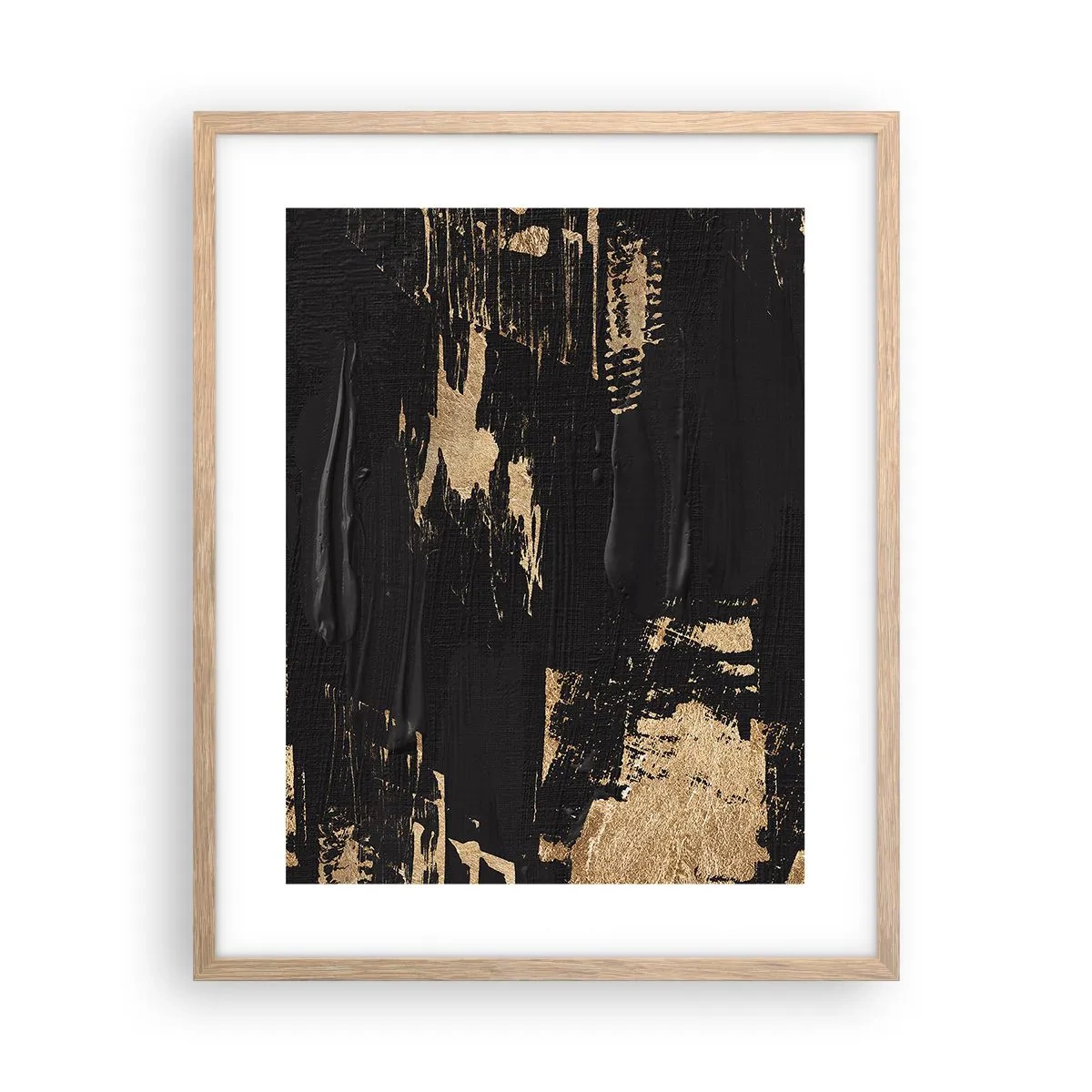 Póster en marco roble claro - Un rastro de tacto - 40x50 cm