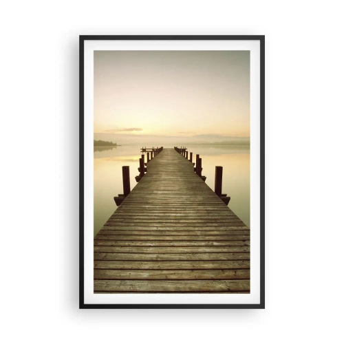 Póster en marco negro - Antes del amanecer, al amanecer, la luz - 61x91 cm