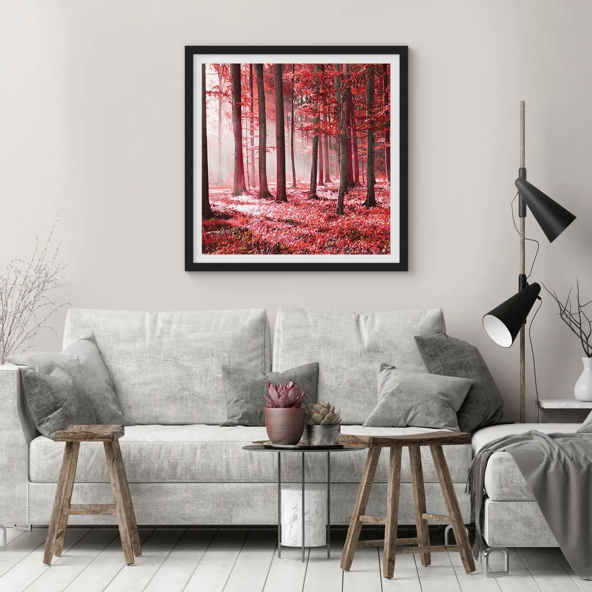 Póster en marco negro - Rojo como el que más - 30x30 cm