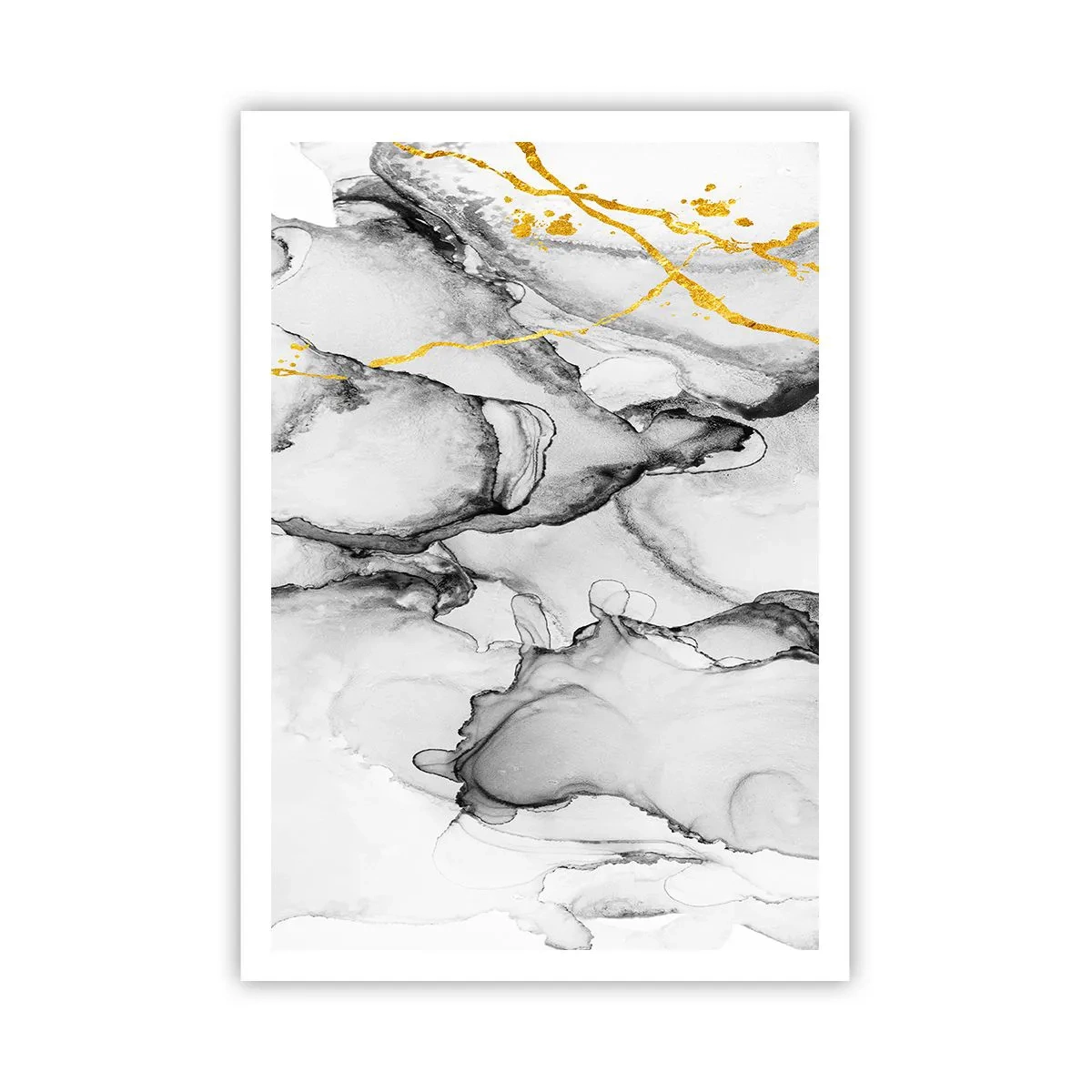 Póster - Composición con motivo de oro - 70x100 cm